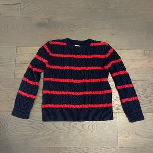 Gap red/navy thick boys sweater sz 8 VGUC retail $72